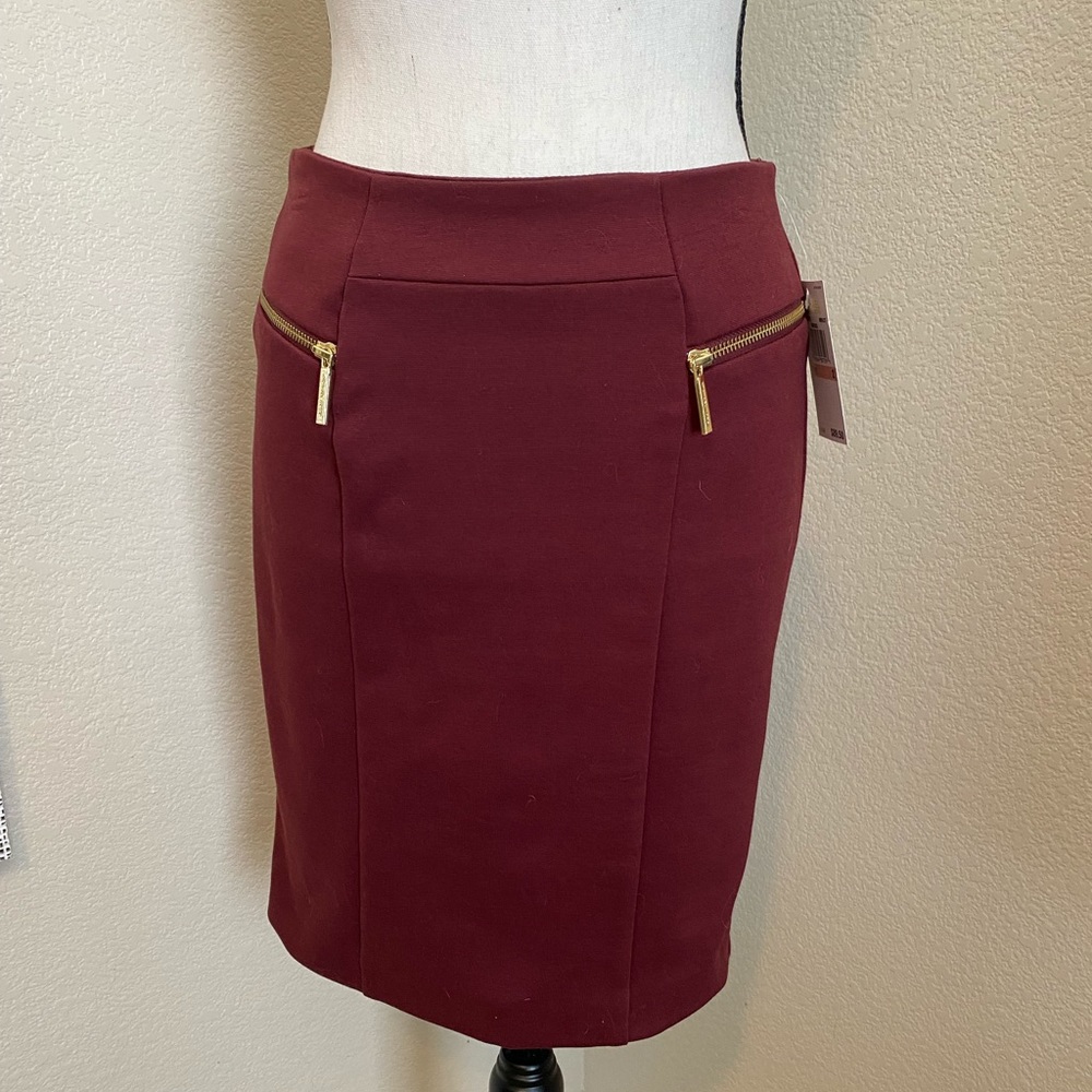 Michael Kors Wine Pencil Skirt